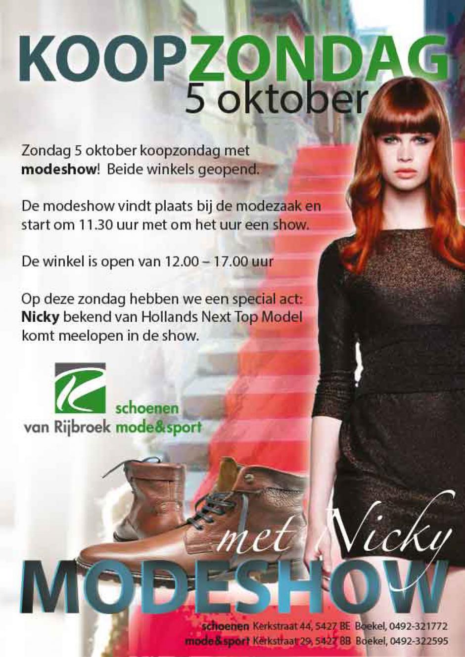 Rijbroek Koopzondag Nicky 2014